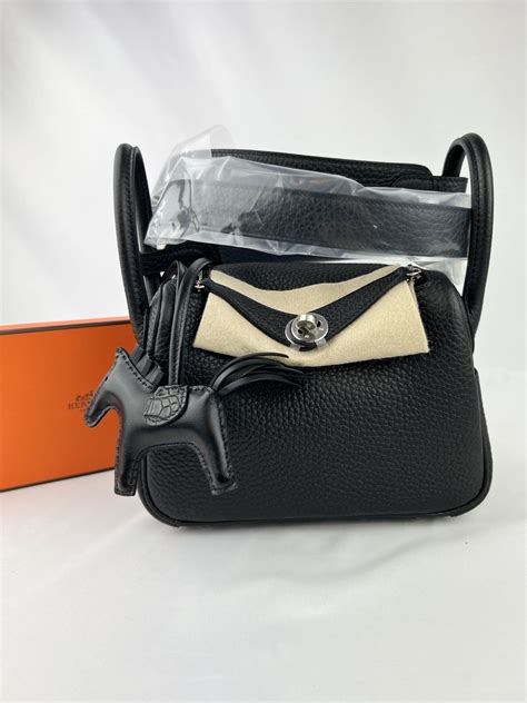 hermes mini lindy noir|Hermes mini lindy size.